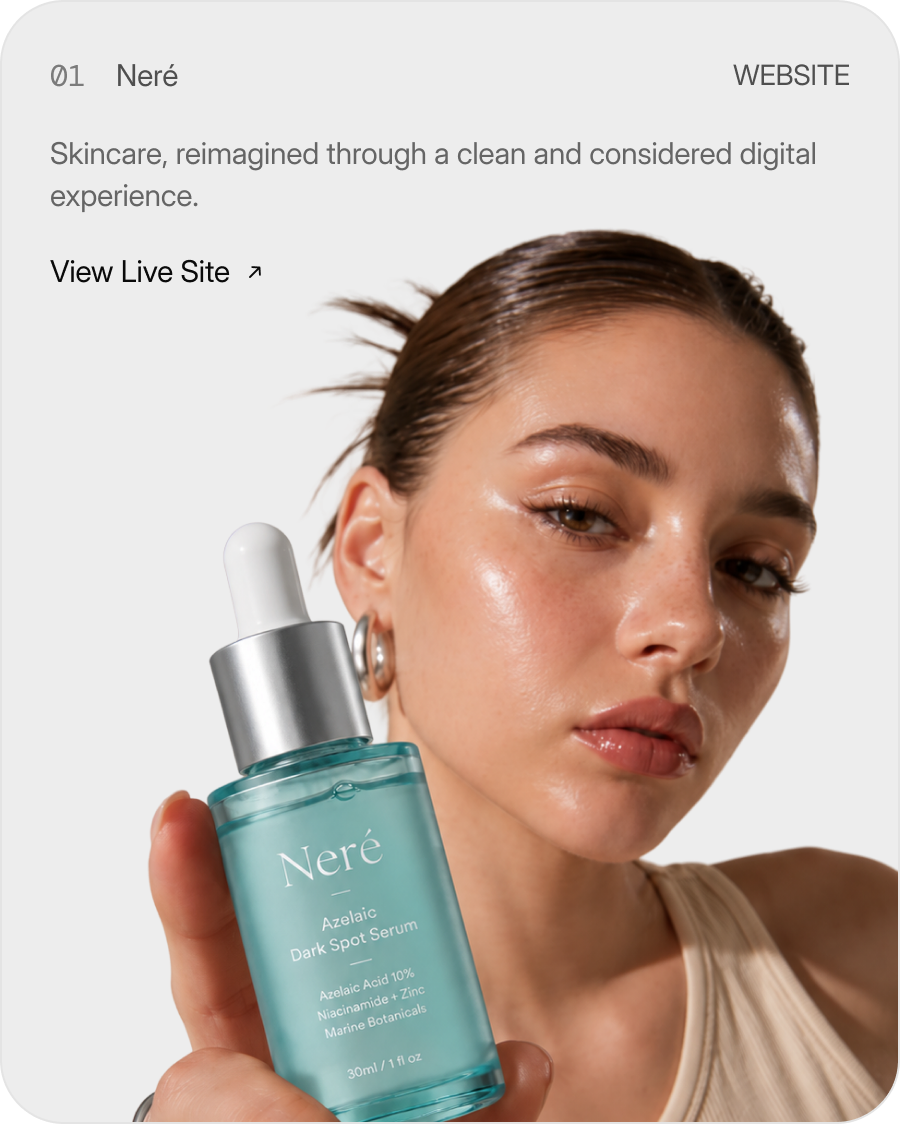 Neré — skincare website