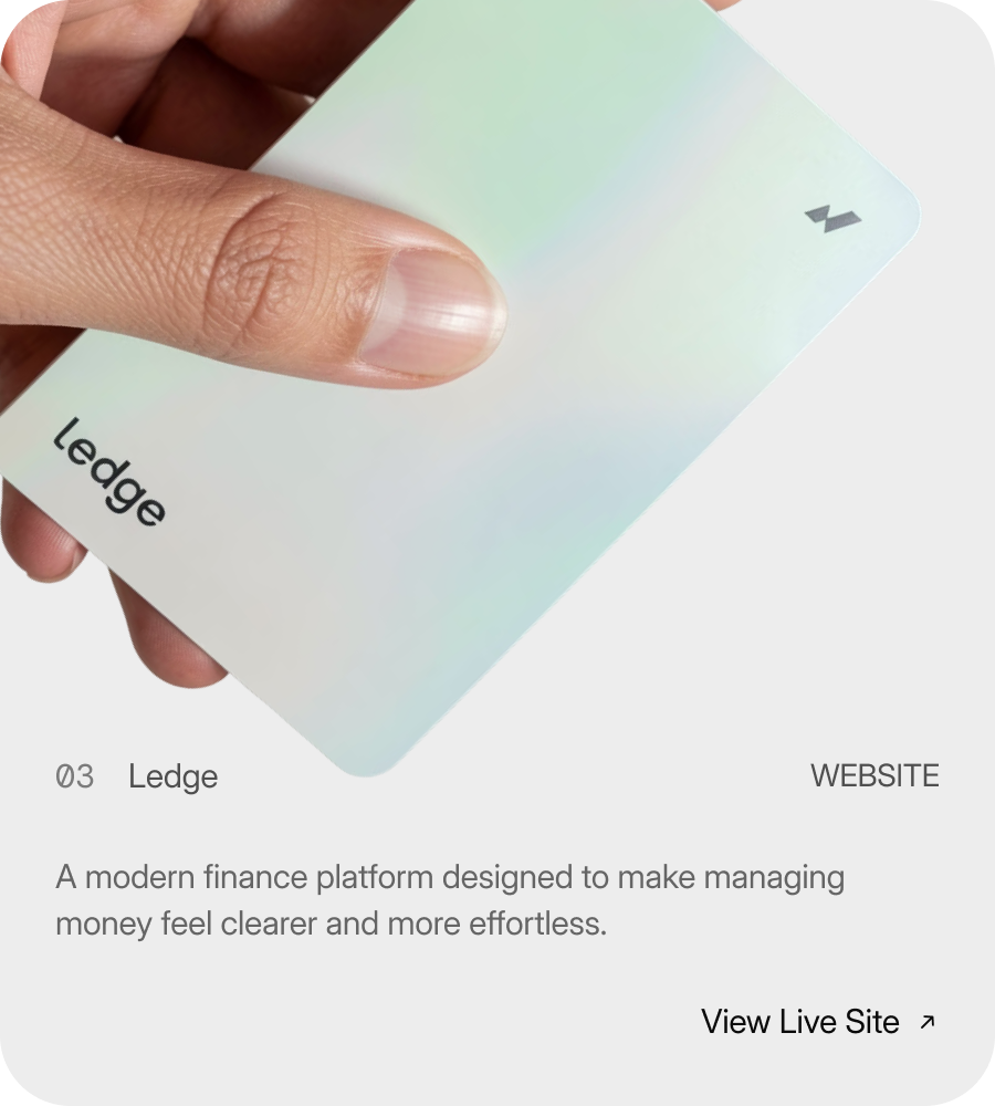 Ledge — finance platform website