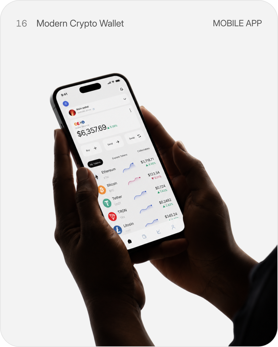 Modern Crypto Wallet app