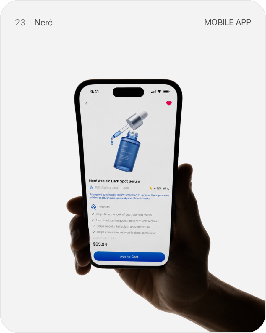 Neré mobile app
